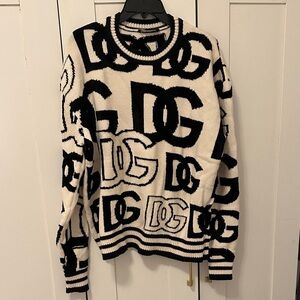 Dolce & Gabbana black and white logo sweater